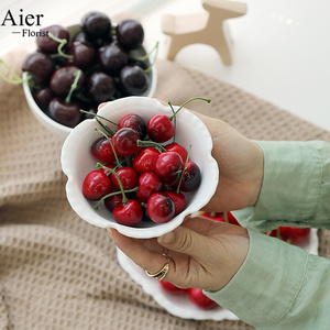 Décoration en mousse <span class=keywords><strong>cerise</strong></span> rouge 3D Aierflorist, taille 2,5 cm, <span class=keywords><strong>cerise</strong></span> artificielle parfaite pour la Saint-Valentin, Pâques, Noël, la maison, la fenêtre - Product Image 4