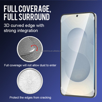 Pelindung Layar Kaca Tempered 9H Hardness untuk Samsung S26 Ultra, Mendukung Pembukaan Kunci Sidik Jari, 2 Buah, 2.5D HD, Kaca Bening, Bebas Gelembung