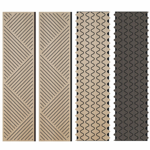 Thiết kế hiện đại hấp thụ âm thanh tấm Tường với 3D mô hình hạt gỗ tự nhiên kết thúc 90% giảm tiếng ồn thân thiện với môi - Product Image 4