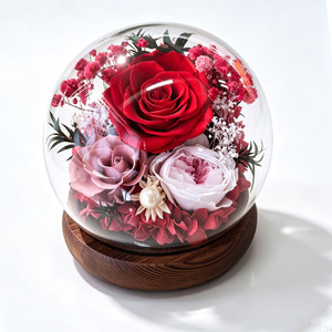 Cúpula de Cristal con Rosa Eterna, Regalo de San Valentín, Artículo Decorativo, Cúpula de Cristal Esférica de Navidad <span class=keywords><strong>para</strong></span> <span class=keywords><strong>Mi</strong></span> <span class=keywords><strong>Novia</strong></span> - Product Image 5