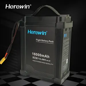 Herewin 16Ah 22Ah 27Ah 30Ah 44,4 V 12S batería de iones de litio inteligente con enchufe AS150U para agricultura