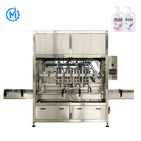 Machine de remplissage à piston entièrement automatique à 8 têtes pour crème, lotion, miel, sauce, shampoing, produits cosmétiques et alimentaires à haute viscosité