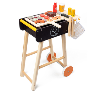 Chariot <span class=keywords><strong>en</strong></span> <span class=keywords><strong>bois</strong></span> Barbecue <span class=keywords><strong>jouet</strong></span> ensemble <span class=keywords><strong>cuisine</strong></span> semblant jouer jeux <span class=keywords><strong>cuisine</strong></span> <span class=keywords><strong>en</strong></span> plein air barbecue gril Kabob jouets pour tout-petits garçons filles âgés de 3 à 8 ans - Product Image 1