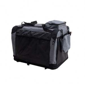 Zipper Closure Dog Cat Travel Bag Soft Sided Collapsible Large Pet Cage Breathable Pet Bag Foldable Breathable Dog Crate - Product Image 2