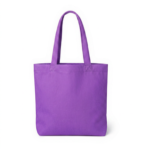 Bolsa de regalo de comestibles de gran capacidad reutilizable ecológica lisa larga personalizada bolsa de lona de color con logotipo impreso - Product Image 1