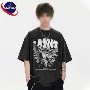 Clothing Manufacturers Custom <b>Graphic</b> <b>Tee</b> logo 100% Cotton 220g Blank Acid Stone Wash t Shirt Unisex Men's <b>Vintage</b> T-shirts - Product Image 1