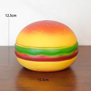 Nouveauté 2026 : Jouet alimentaire géant en forme de hamburger, modèle de dessin animé super grand, en caoutchouc souple à rebond lent, jouet de décompression à pincer - Product Image 3