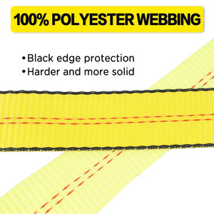 2 "X 10 'Utilisation <span class=keywords><strong>de</strong></span> voiture, camion, UTV Résistance à la rupture garantie Sangles à cliquet robustes avec blocs en caoutchouc Sangles d'arrimage <span class=keywords><strong>de</strong></span> <span class=keywords><strong>roue</strong></span> - Product Image 2