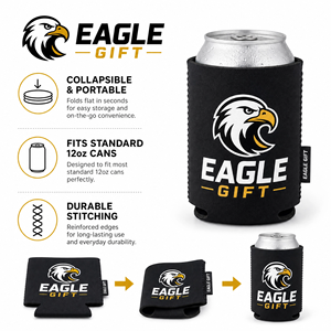 Custom Sublimation Neoprene Stubby Holder 12oz Collapsible Can Cooler Sleeve Insulated <b>Foam</b> Beer Drink Coozies - Product Image 1