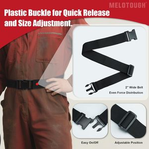 Pochette à outils pour électricien avec clip de ceinture, pochette à outils Utility13 pochettes pour entrepreneurs et toitures, ensemble d'organisation de charpentier réglable - Product Image 5