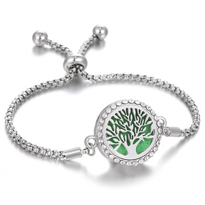 Adjustable <b>Rose</b> <b>Gold</b> Stainless Steel Diy Aroma Locket Buckle Perfume Essential Oil Diffuser Bracelet - Product Image 6