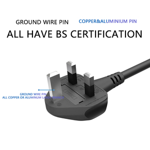 Kabel Daya Universal 1,5m Dengan Sekring BS 1363 Konektor AC C7 Perpanjangan 2-Pin Bentuk Angka 8 UK - Product Image 6