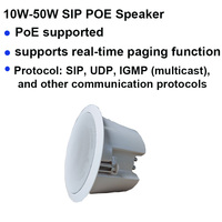 Altavoz de Techo SIP POE de 4 Pulgadas, 10W-50W, Protocolo SIP UDP IGMP (Multicast), Venta de Fábrica, Llamadas en Tiempo Real