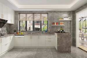 Cuisine modulaire laquée blanc mat au prix d'usine, armoires de cuisine modernes, armoires de cuisine avec accessoires - Product Image 6