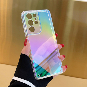 Coque de téléphone portable de luxe, dégradé, aurore, transparente, Laser, pour Samsung S21 S20 Plus Note 20 <span class=keywords><strong>Ultra</strong></span> 10 A12 A32 <span class=keywords><strong>A22</strong></span> A51 A71 A21S A31 A02S - Product Image 1