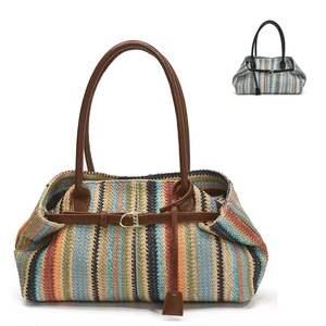 Bolsos de Hombro de Paja Tejida para Mujer, Nueva Tendencia de Verano, Bolso de Playa Cuadrado - Product Image 1