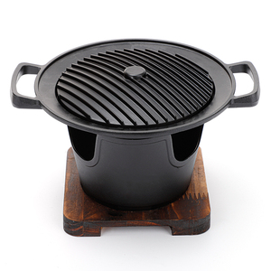 Barbecue Grill Pan Cast Sans Fumée Ménage <span class=keywords><strong>Mini</strong></span> Barbecue Pot BBQ Coréen Antiadhésif Charbon De Bois Grill Plaque - Product Image 5