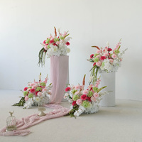Boule de fleurs en soie faite à la main en gros pour mariage, Noël, centre de table, décoration