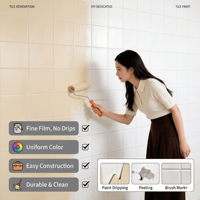 Peinture murale intérieure, revêtement liquide imperméable changeant de couleur pour carrelage céramique, application par pulvérisation pour la rénovation de salles de bain et de maisons