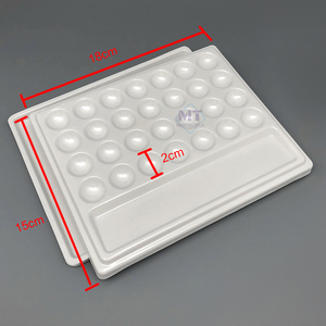 Material acrílico de porcelana para laboratorio Dental, mezcla de riego, placa hidratante, paleta de cerámica de 28 ranuras - Product Image 3