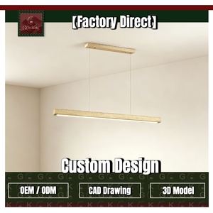 Îlot de cuisine moderne GOLDKING en <span class=keywords><strong>travertin</strong></span> <span class=keywords><strong>beige</strong></span> massif, luminaire linéaire, support en bois naturel, fabrication OEM ODM directe d'usine - Product Image 1