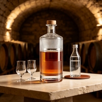 Bouteille de spiritueux en verre vintage de 500 ml en forme d'animal avec bouchon à vis pour vodka, whisky, brandy, gin, rhum, tequila