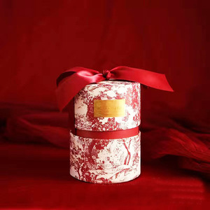 Caja de regalo redonda <span class=keywords><strong>con</strong></span> tubos de papel personalizados para boda, cajas de embalaje para dulces, chocolates, té, café, <span class=keywords><strong>galletas</strong></span>, frascos - Product Image 4