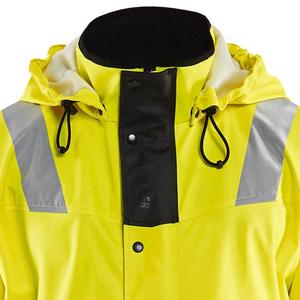 Chaqueta de Seguridad de Alta Visibilidad Personalizada de la Marca CUSTOM, Chaqueta Bomber Impermeable de Alta Visibilidad ANSI Clase 3 para Hombre con Logotipo Personalizado - Product Image 3