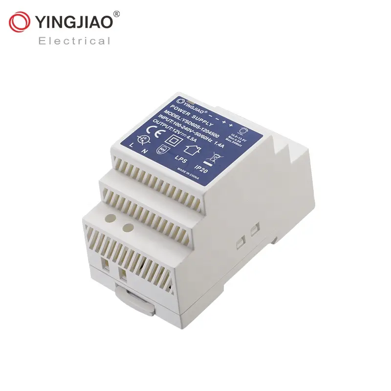Yingjiao endüstriyel 5V 12V 15V 24V 48V AC DC 30W DIN ray Smps LED anahtarlama güç kaynağı sürücü modülü