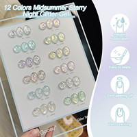 Missgooey – Kit de vernis gel scintillant étoilé 12 couleurs, sans HEMA, certifié CE, à retirer par trempage, pour salon de manucure, fournisseur OEM, vente en gros