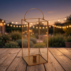 Tlt Collection Iron Framed Handmade Hexagonal <b>Lantern</b> in <b>Small</b> Size for Home Decor - Product Image 3