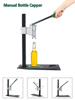Machine de capsulage de bouteille de bière détachable étanchéité de couvercle manuelle à hauteur réglable avec capsuleuse de bouteille de banc à longue base