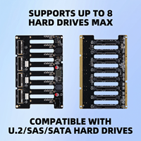 8-Bay 2.5" U.2/SAS/SATA NVMe Tri-Mode Drive Cage Dual 5.25" Optical Bay PCIe 4.0 Backplane W/ Fans Private Mold Made in China