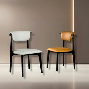 Lu Best Chair para comedor Hotel Modern Oak Legs Silla de cuero - Product Image 6