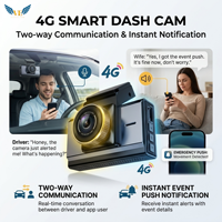 Cámara para Coche VIEVGUARB T18 con Doble Lente, Visión Nocturna, Sensor G, Monitor de Estacionamiento, Grabación en Bucle, Control por Aplicación, 2K, WiFi, 4G LTE, Cloud, CAT1