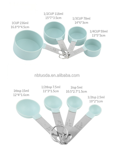 Juego <span class=keywords><strong>de</strong></span> 8 <span class=keywords><strong>Tazas</strong></span> <span class=keywords><strong>y</strong></span> Cucharas <span class=keywords><strong>Medidoras</strong></span> para Cocina, Repostería, Ingredientes Líquidos <span class=keywords><strong>y</strong></span> Sólidos - Product Image 2