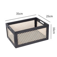 Panier de rangement rectangulaire en bambou et rotin fait main Youlike 2026 avec poignées pour la maison
