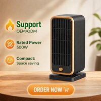 Ventilateur chauffant PTC 3-en-1, chauffage électrique en céramique portable, purificateur d'air avec minuterie et télécommande pour la pièce intérieure, le bureau