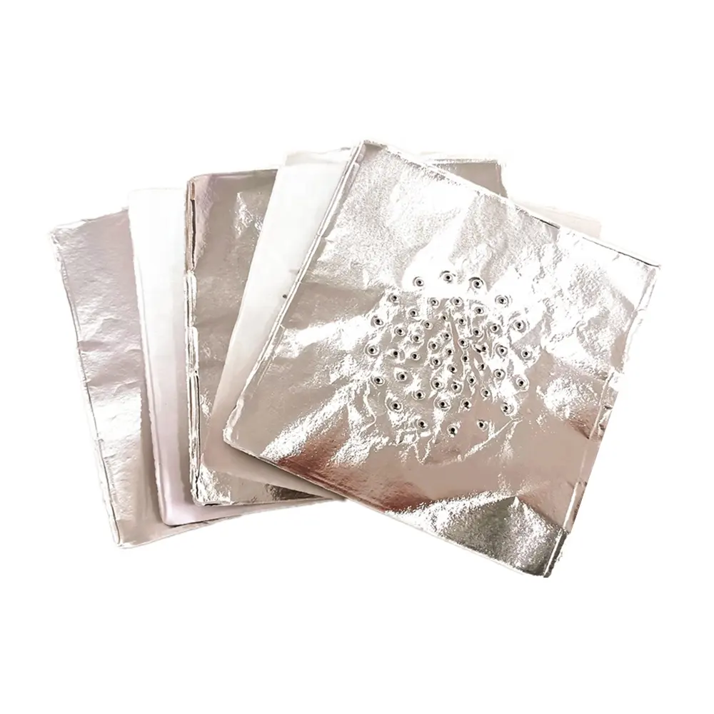 Alta calidad 50 unids/pack Shisha carbón Hookah de papel de aluminio con agujeros de forma cuadrada y redonda de papel de aluminio de hojas de papel