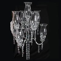 Magnifiques centres de table de mariage, candélabres en cristal à 9 bras, en vente
