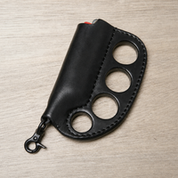 Étui à briquet en cuir style punk, fait main, avec coutures, étui à briquet vintage, sac de rangement pour briquet, accessoire pour le camping en plein air