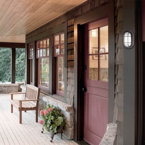 Наружные светодиодные светильники в стиле настенного литья 6 Вт 5000 К 500Lm садовый светодиодный настенный светильник с черной отделкой и матовым стеклом - Product Image 6