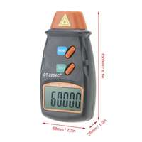DT-2234C + RPM Tach Tester Meter 2.5-99,999RPM, Takometer Foto Digital Motor Jarak Otomatis, Per Mobil, Roda, Mesin Bubut, Elektrik