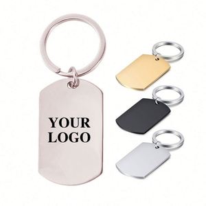Factory Wholesale Custom Logo <b>Blank</b> Metal Round Laser <b>Key</b> Chain Stainless Steel <b>Blank</b> Engraving Keychain Keyring with logo - Product Image 1