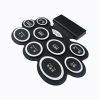 Batterie numérique portable fabricant d'instruments de musique chinois batterie enroulable à la main batterie électronique silicone tambour 9 pads