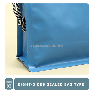 식품 재밀봉 가능 제조업체 직판 포장 플라스틱 백 걸이끈 차 커피 원두 플랫 바닥 백 밸브 지퍼 포함 - Product Image 3