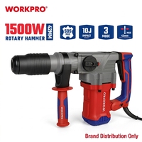 Perceuse à percussion rotative filaire WORKPRO 1500W, 42 mm, vitesse variable, perceuse à percussion, support OEM, alimentation pour divers travaux de perçage