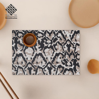 Vente directe usine – Sets de table décoratifs en cuir grainé animalier pour cuisine, dessous de plat en vinyle pour dîner, décoration d'hôtel