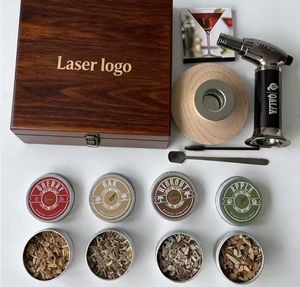 Kit de Ahumador de Whisky con Topo de Madera <span class=keywords><strong>para</strong></span> Cócteles, Chips de Madera de Roble y Nogal, Coctelera y Accesorios de Bar, Set de Regalo - Product Image 1