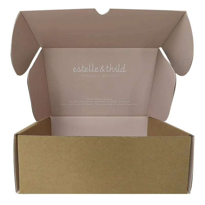 Biodegradable custom logo hair extension box corrugated mailer shipping packaging box customized corrugated box
